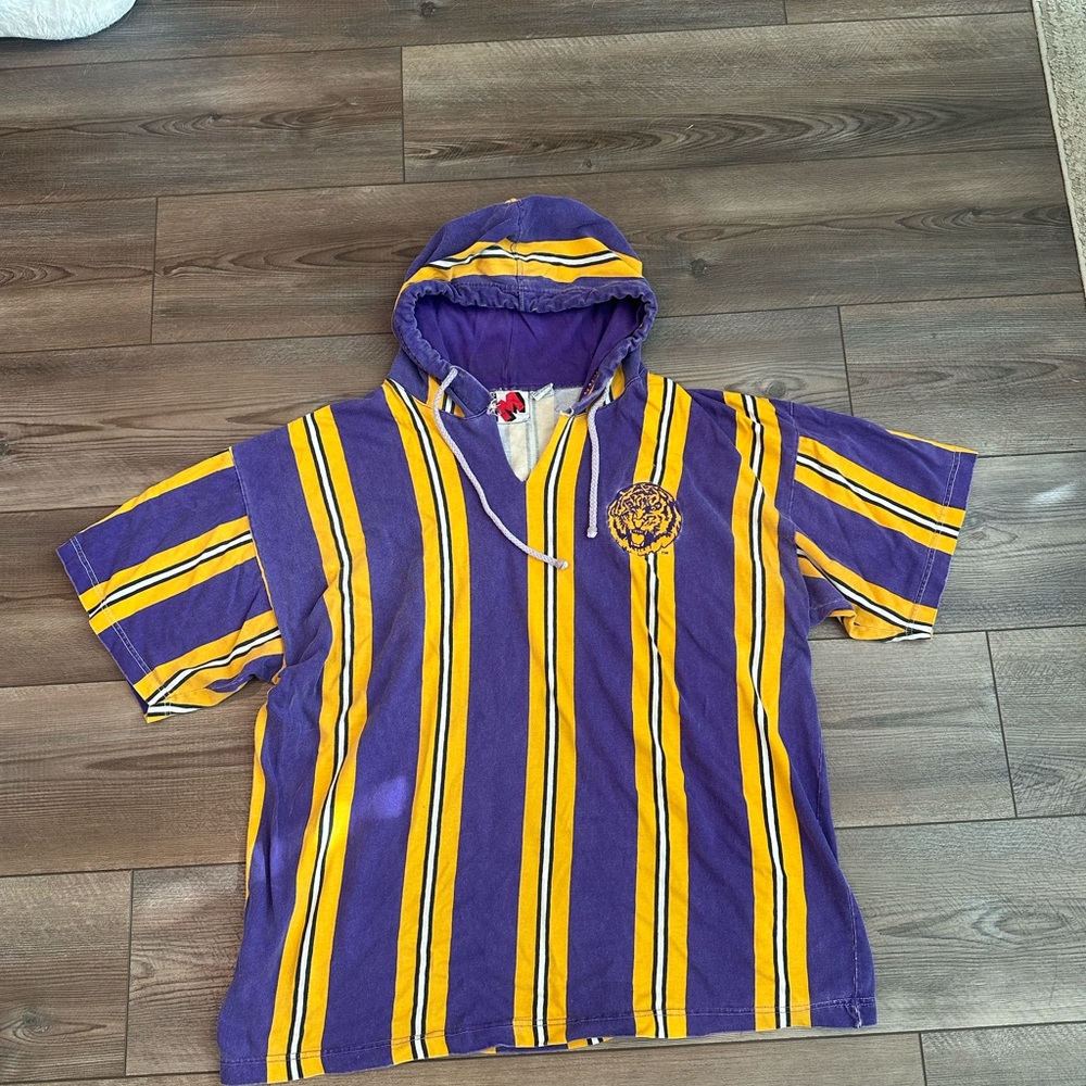 Rare 1990s Grambling University Tigers Mach1 Sportswear Hooded Vintage Tee